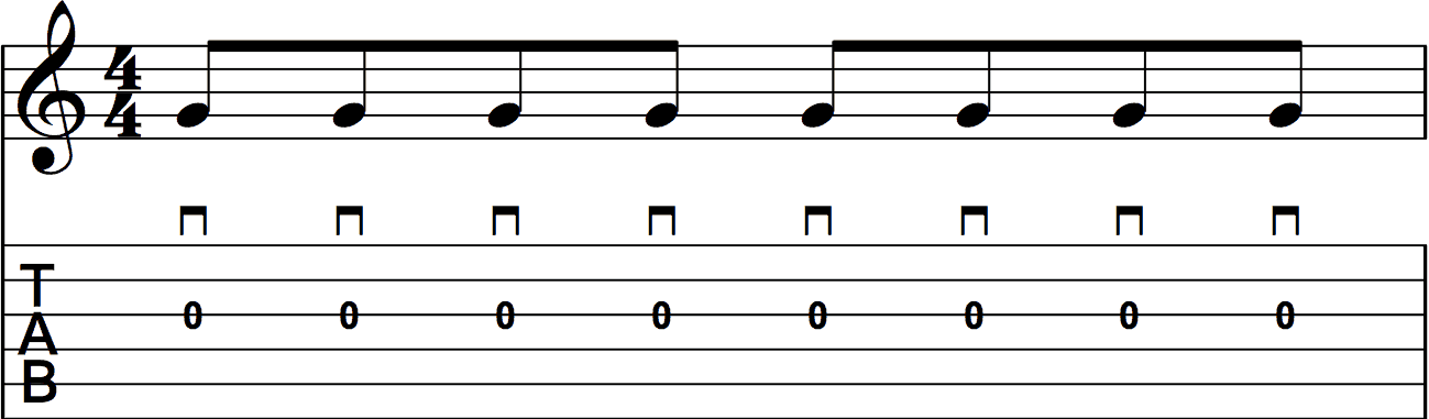 Downpicking