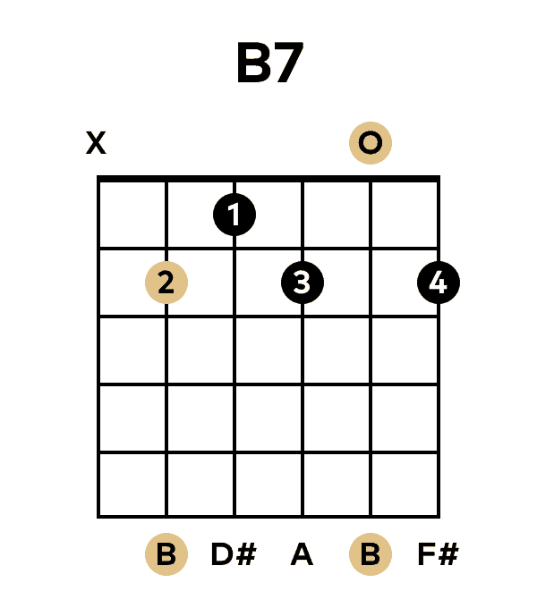The B7 Dominant Seventh Chord on Guitar